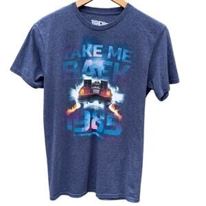 Back to the Future Take me Back to 1985 blue film shirt Size Medium